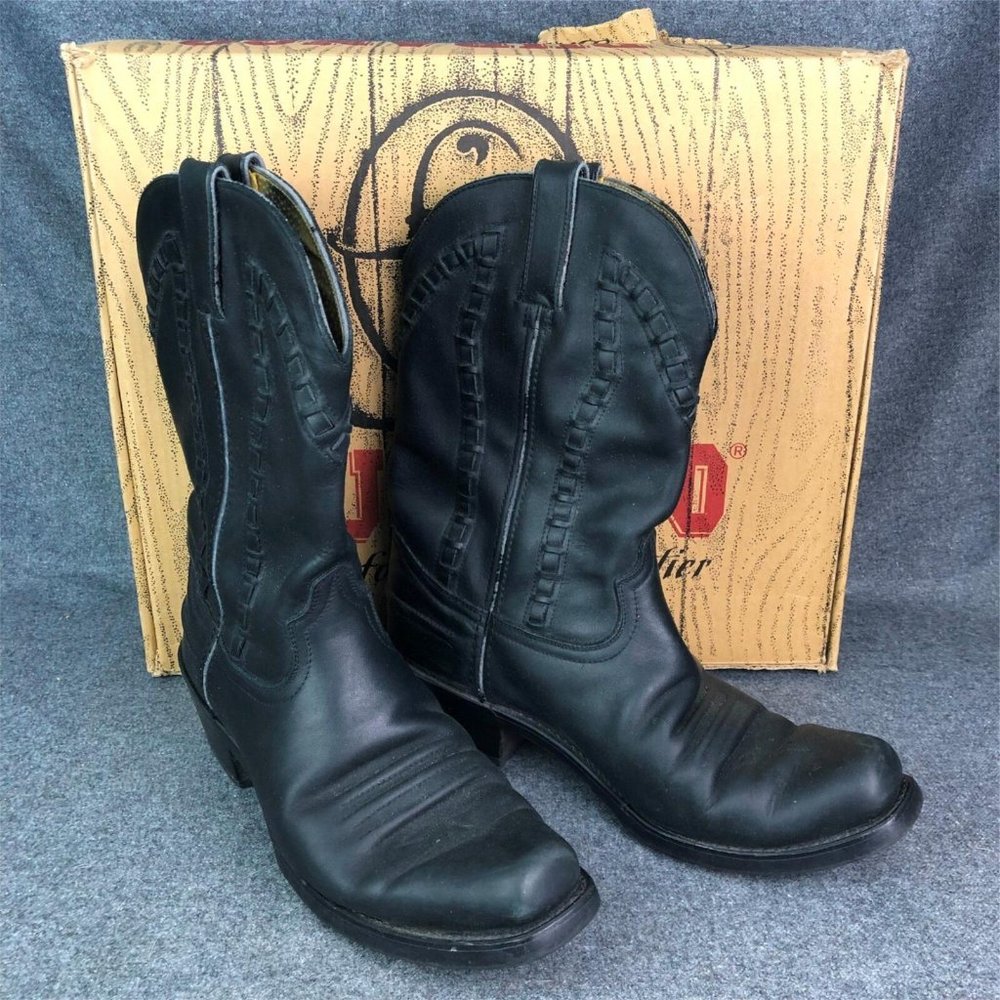 Durango Black Leather Boots SW5000 Sz Men's 9D